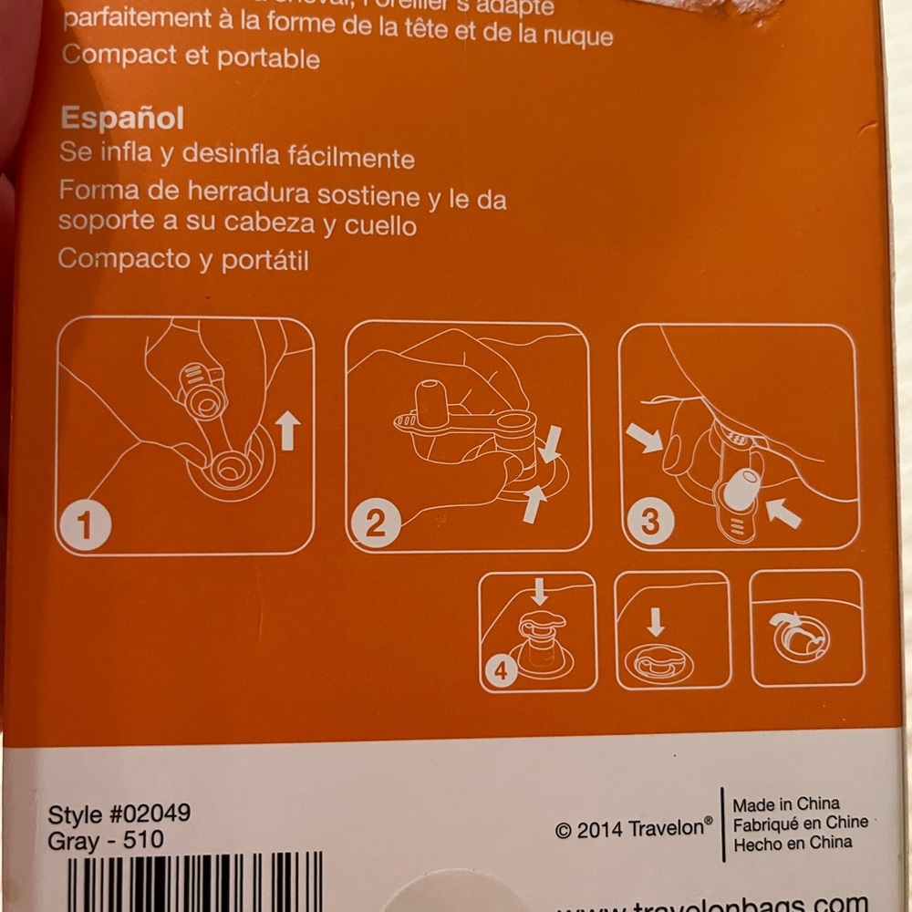 NWOT Travel Inflatable Pillow - Picture 3 of 3